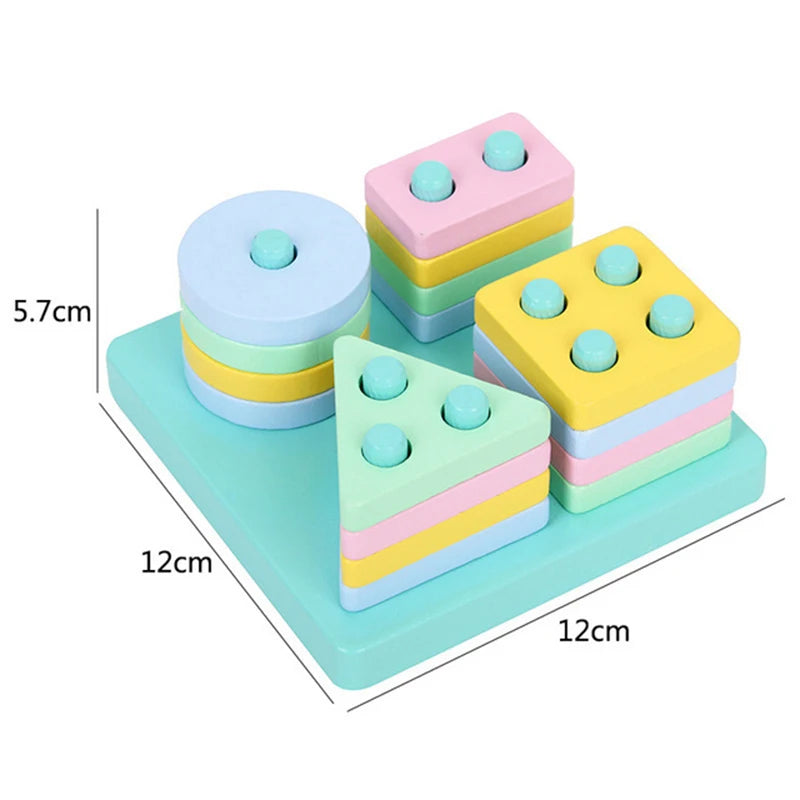 Montessori Toy Wooden Building Blocks Early Learning Educational Toys .