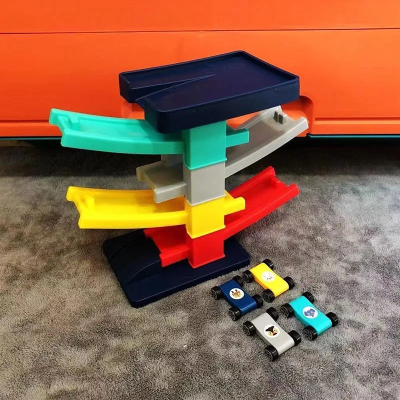 Race Track Car Racing Gliding Track Toys Puzzle Gliding Rail Car Park Toy