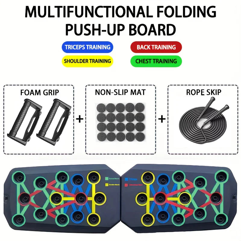 Push-up Board Set Portable Multifunctional Push-up Bar Foldable Fitness Equipment .