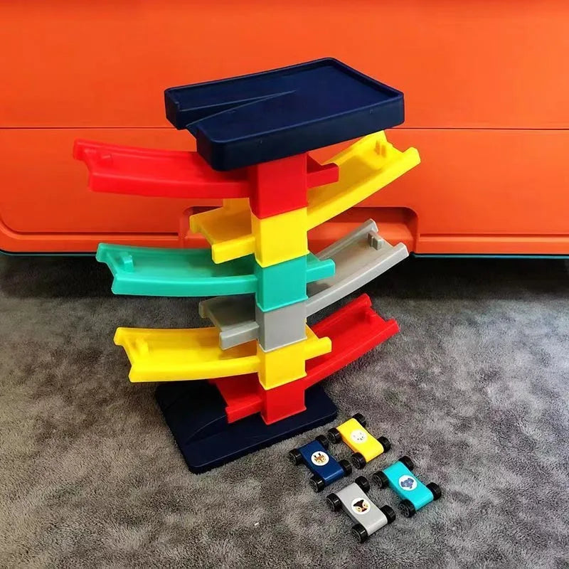 Race Track Car Racing Gliding Track Toys Puzzle Gliding Rail Car Park Toy
