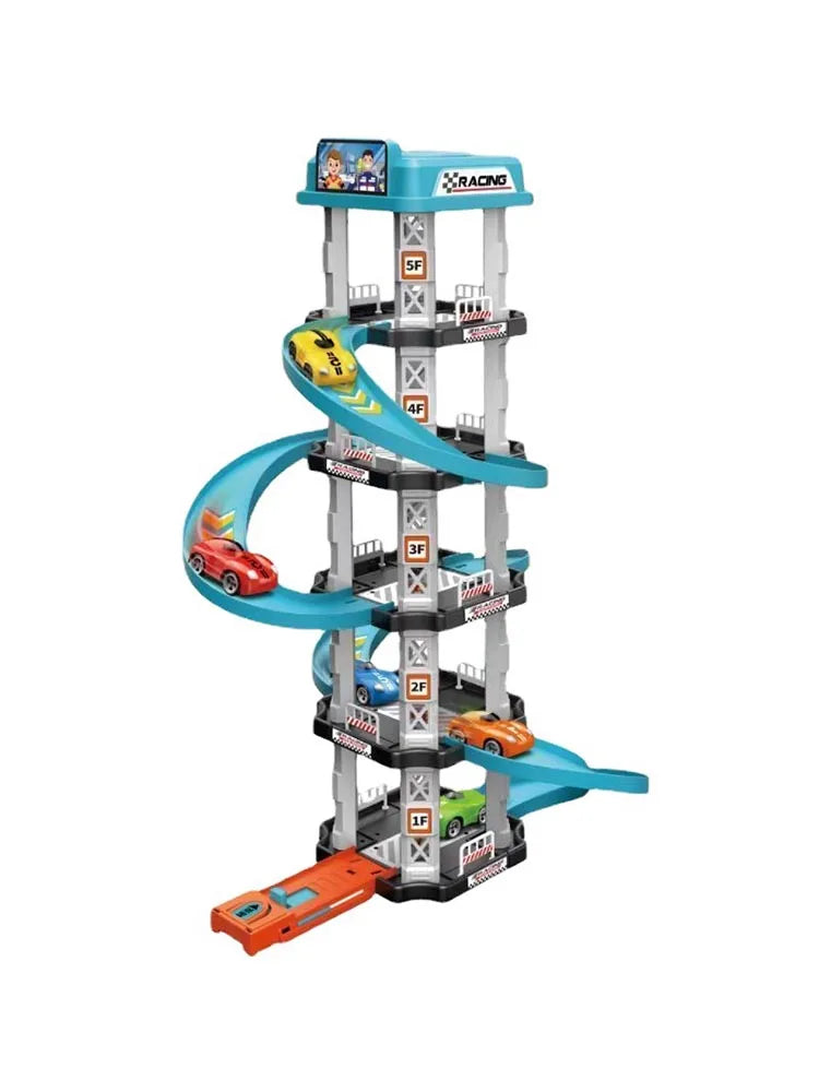 Race Track Car Racing Gliding Track Toys Puzzle Gliding Rail Car Park Toy