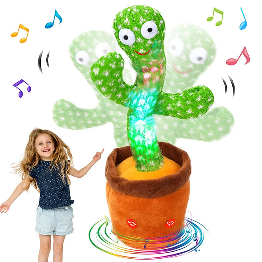 Dancing Cactus 120 Song Speaker Talking Usb Battery Voice Repeat Plush Cactu Dancer Toy .