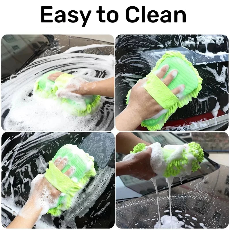 Dual-Use Microfiber Car Cleaning Glove – Dry &Wet.