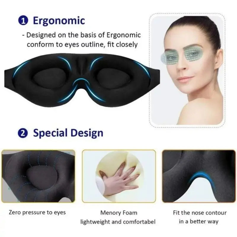 3D Eye Mask Adjustable Suitable for Men and Women with No Pressure on the Eyes Breathable .