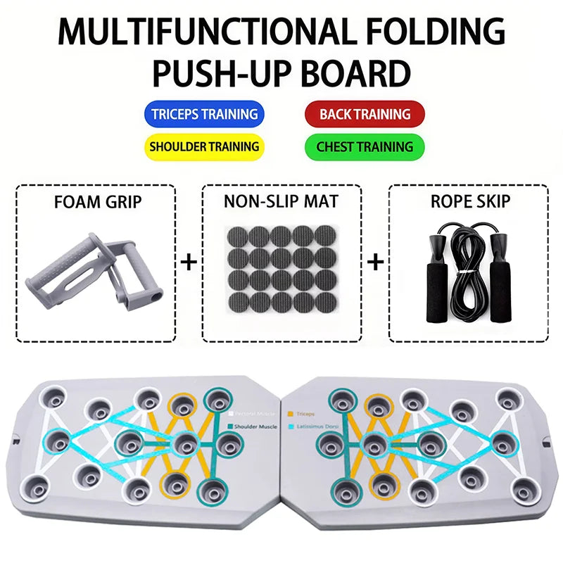 Push-up Board Set Portable Multifunctional Push-up Bar Foldable Fitness Equipment .