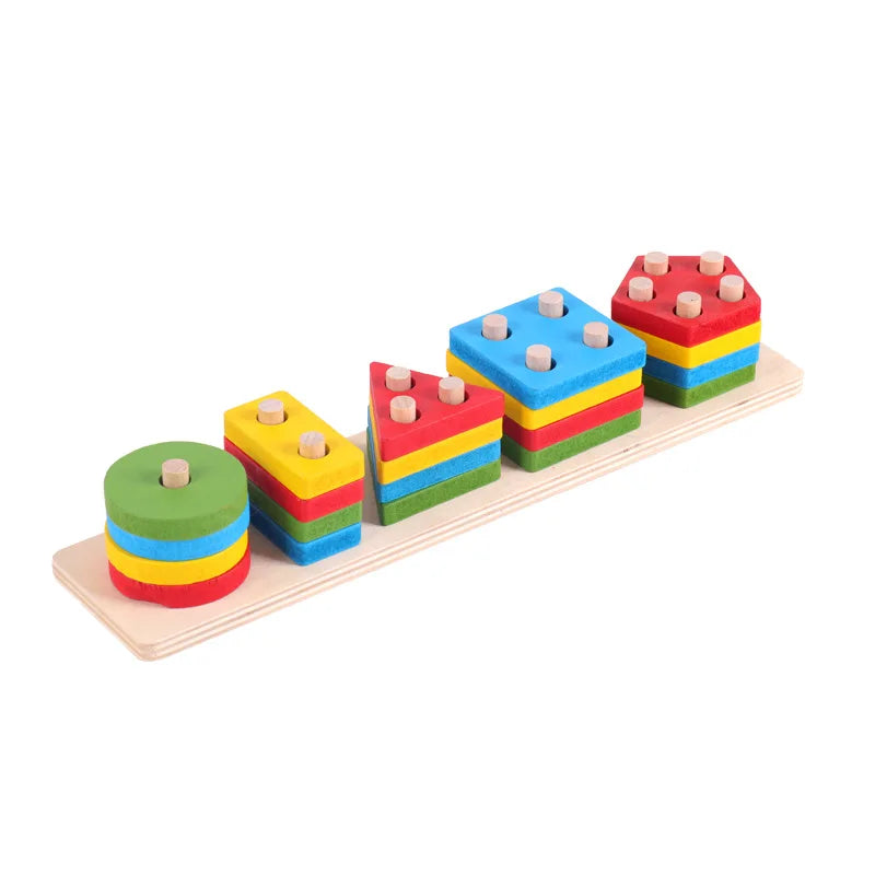 Montessori Toy Wooden Building Blocks Early Learning Educational Toys .