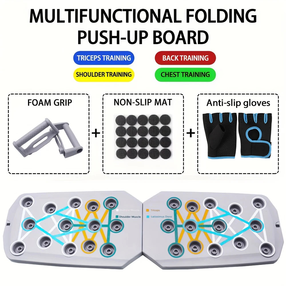 Push-up Board Set Portable Multifunctional Push-up Bar Foldable Fitness Equipment .
