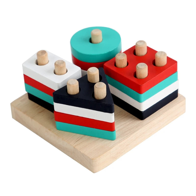 Montessori Toy Wooden Building Blocks Early Learning Educational Toys .