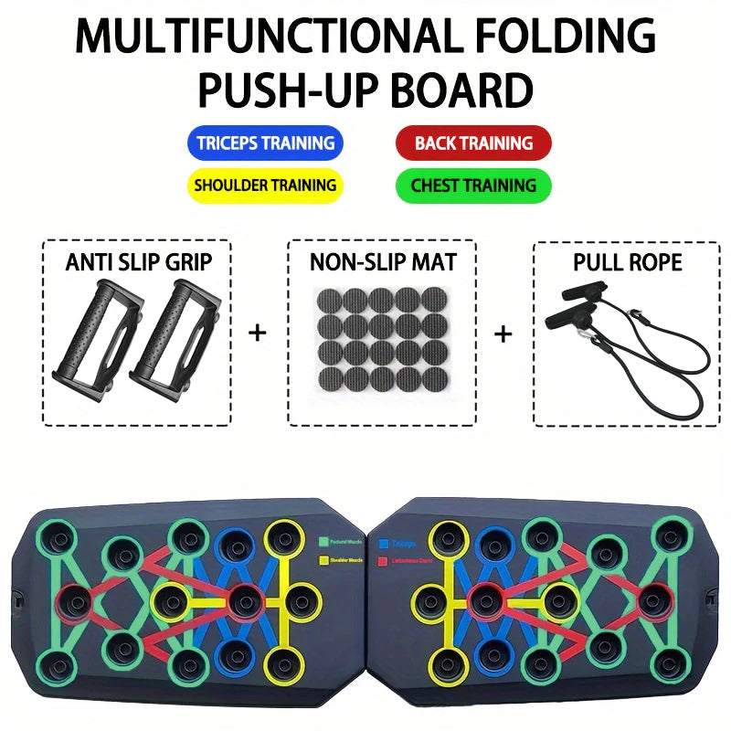 Push-up Board Set Portable Multifunctional Push-up Bar Foldable Fitness Equipment .