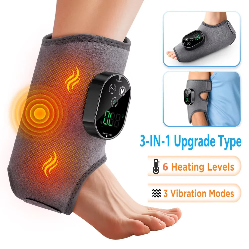 Electric foot and hand massager can vibrate and heat the ankles and ankles.
