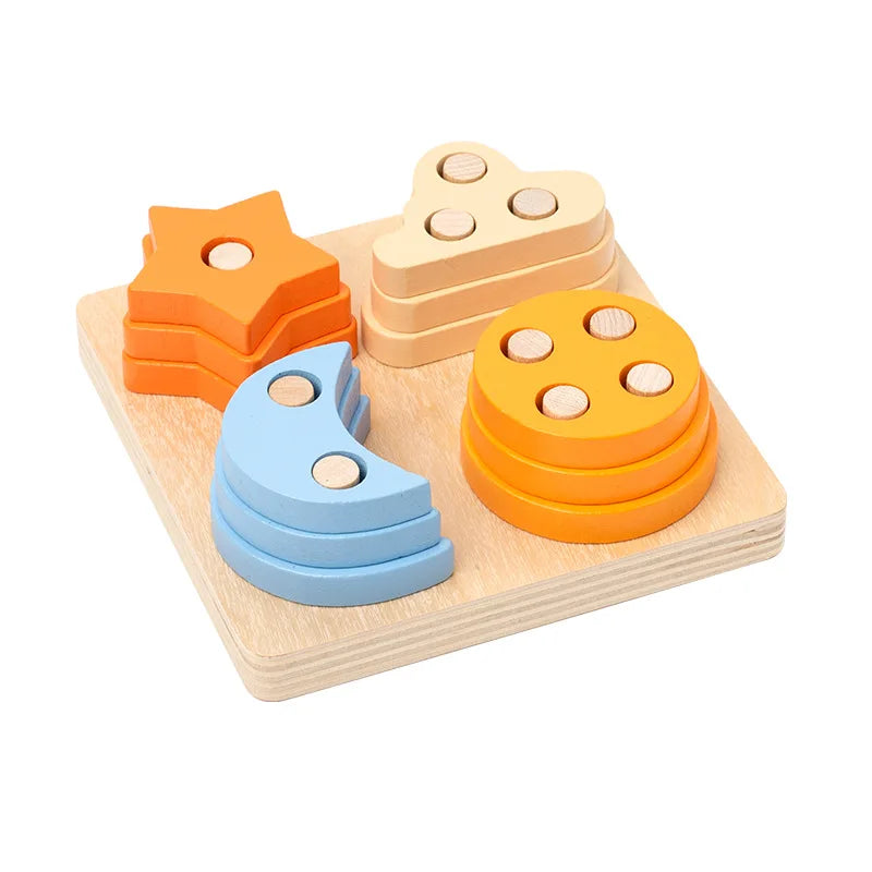 Montessori Toy Wooden Building Blocks Early Learning Educational Toys .