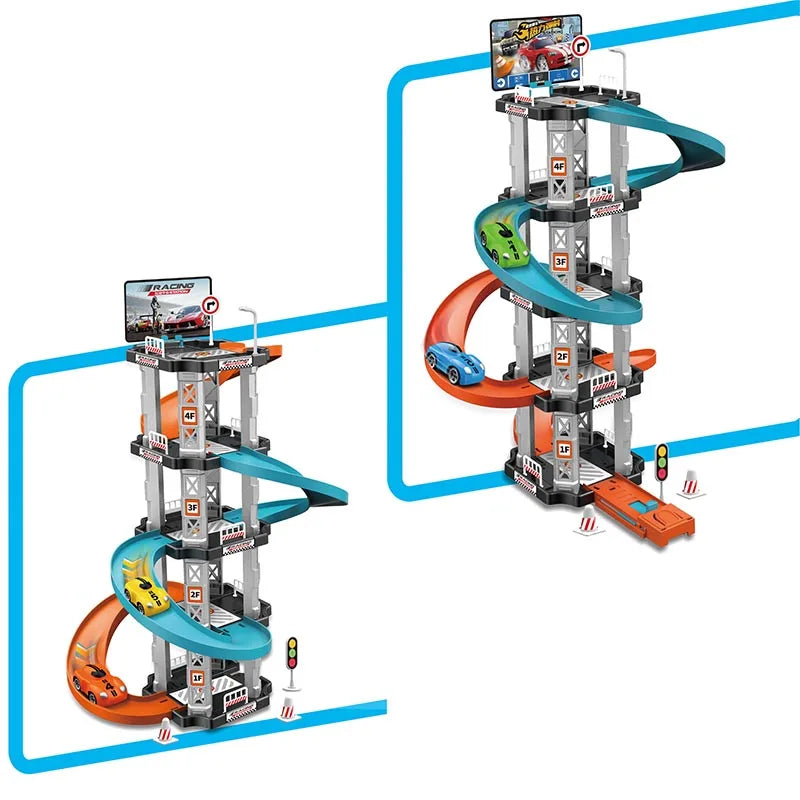 Race Track Car Racing Gliding Track Toys Puzzle Gliding Rail Car Park Toy